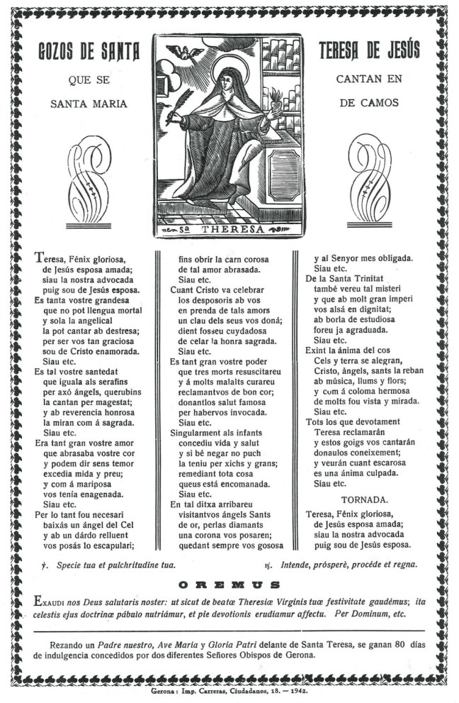 Teresa gozos 1942 Girona