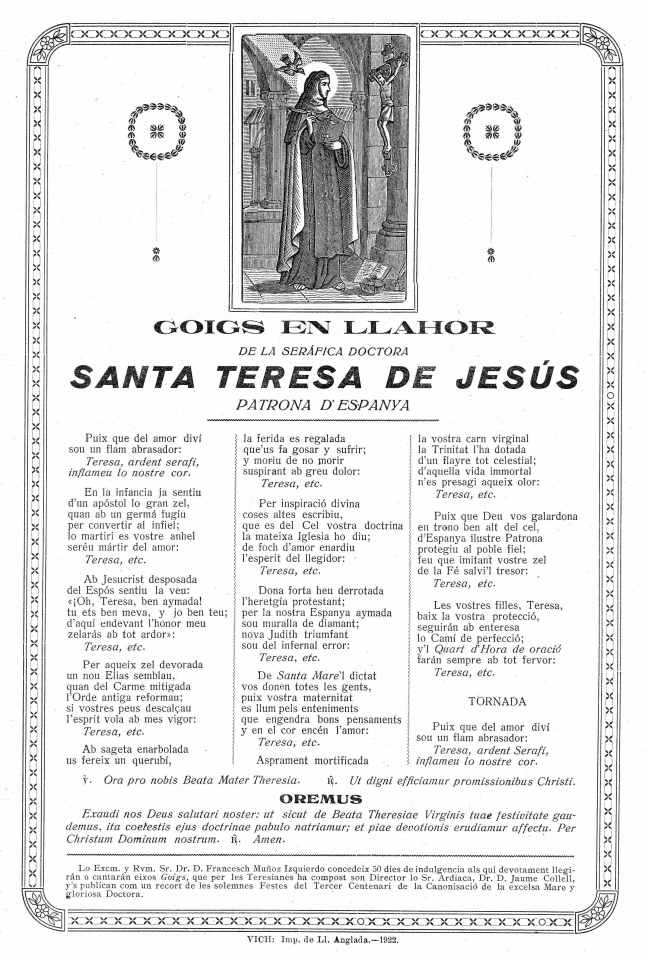 27 DE GOIGS Teresa goigs 1922 Vic AdG (3)