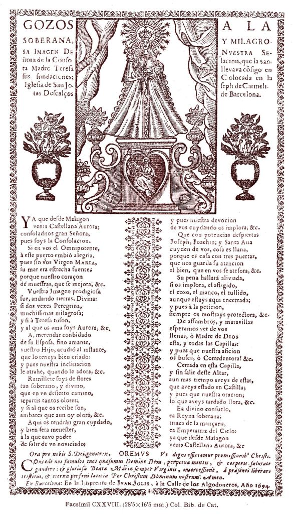 Consolacion gozos 1694