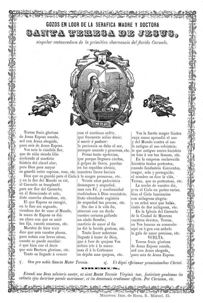 36 Teresa gozos 1824-99c Manresa Roca Dadun