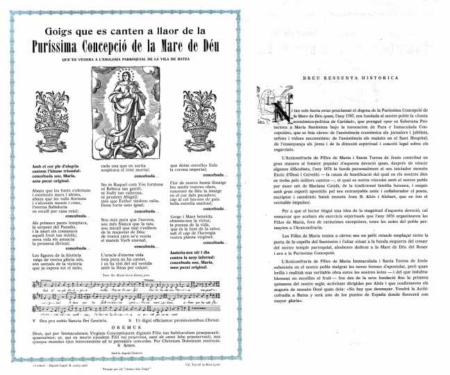 Concepció goigs 1966 Batea a