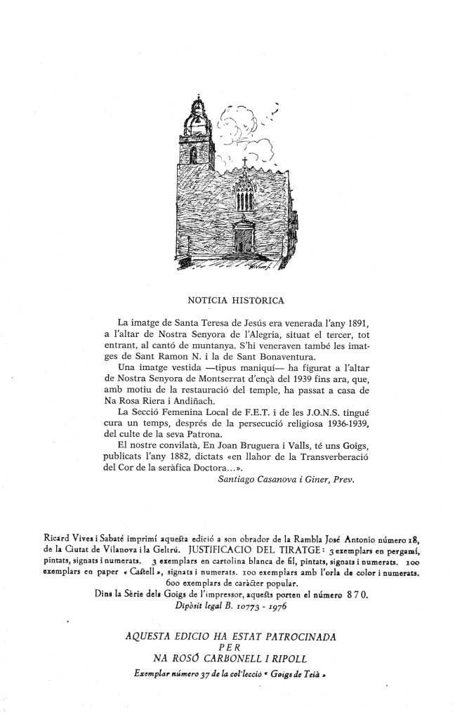 Teresa goigs 1976 Teia b