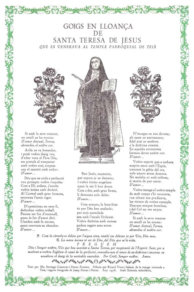 Teresa goigs 1976 Teia