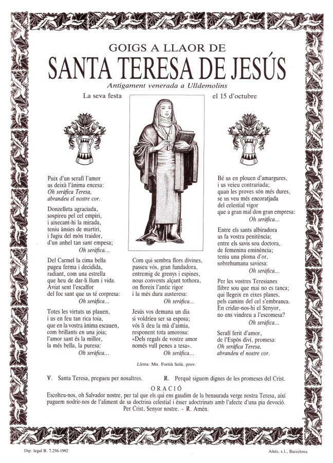 Teresa goigs 1992 Ulldemolins